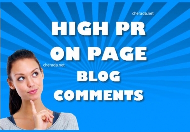Provide 15 High PR actual page backlinks using Blog comments.