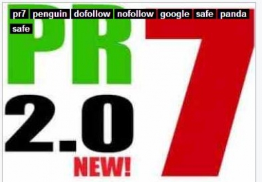 I will Manually Create 12 High Pr Dofollow Backlinks 2Pr7,  10pr6 on actual Page PR for 5