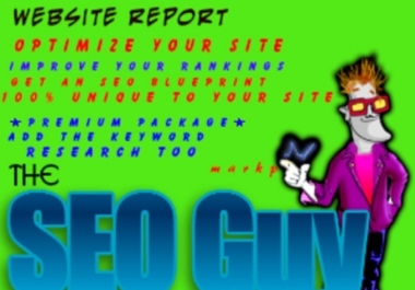 I will write an SEO action plan for your site on how to optimize it and get it ranking