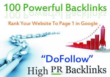Verified 100 High PR DoFollow Backlinks
