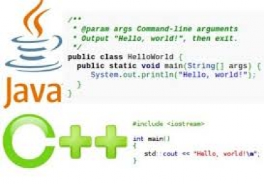 I will do C, C +, java, android Assignments and Projects