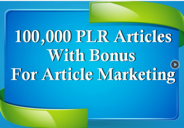 100,000 PLR Articles