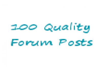 I will write 100 high-quality posts on your forum