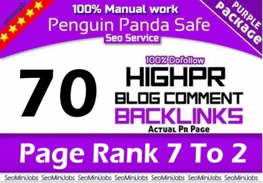I will Do manual 70 DoFollow blog comments backlink actual PR 2 To 7