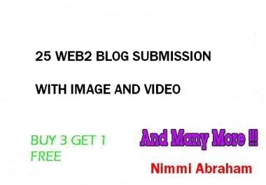 Create 25 Web2 Blogs for Your website with image and Video