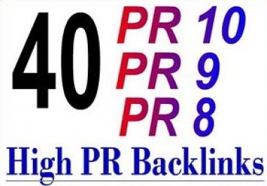 40 PR10 SEO High Page Rank Backlinks