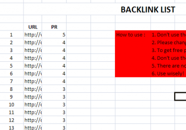 I will give you 50 website list PR 1 to 9 commentable for your backlink - 0.1 per link OMG
