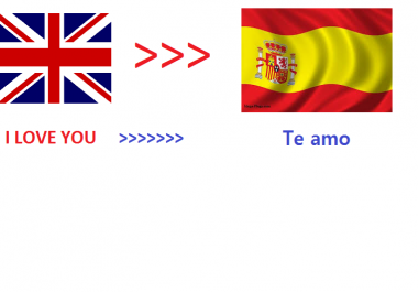 We will translate 500 English words to Spanish