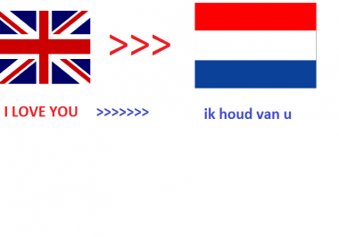 We will translate 500 English words to Dutch within 24hrs