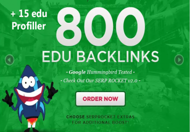 Edu backlinks 800 high quality SEO + 15 profiler. edu - backlinks - user manual SEO