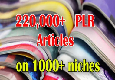 I will give 220,000 PLR Articles on 1000 niches