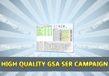 run High Quality Gsa SER seo campaign 2 Tiers for 3 days