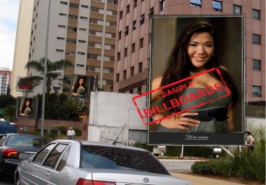 I will put your photos on 10 BILLBOARDS city posters