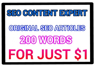 I WILL CRAFT 2 QUALITY SEO ARTICLES OF 200 WORDS EACH