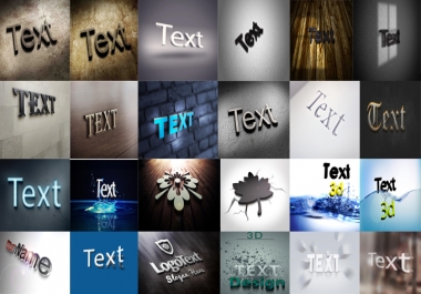 I will make your name, your company name or your logo 3D