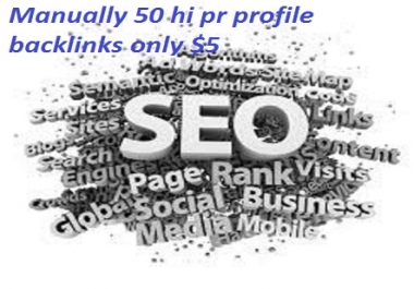 Manually 50 High AUTHORITY Pr5-Pr8 Backlinks