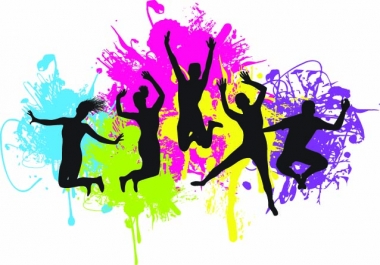 i will give you jumping background vector image