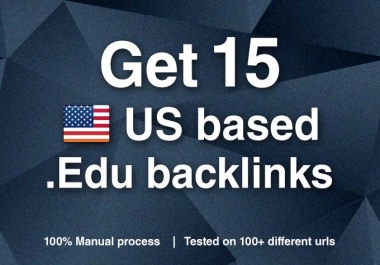 build 15 US based edu backlinks,  excellent for website and youtube seo