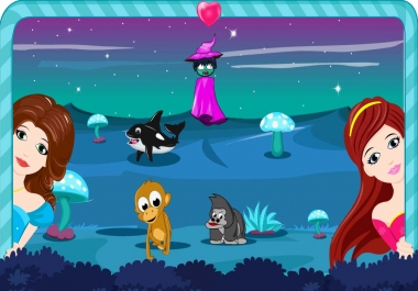 Illustrate cute vector cartoons