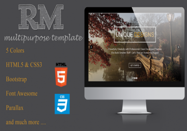 One Page Responsive multipage template