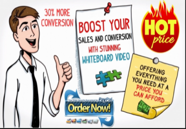 Get PROFESSIONAL white-board animation video for your website,  products,  services etc.