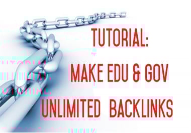 I will teach how to make EDU & GOV BACKLINKS