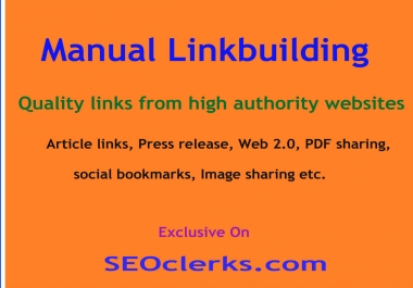 Manual linkbuilding for your website