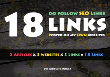 Get 18 DoFollow SEO Links - private domains
