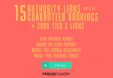 Guaranteed Rank Increase PR 6 to 9 links from 15 authority sites