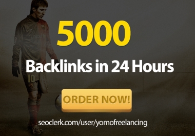 create 5000 Backlinks for you in 24 Hours