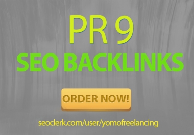 I will manually create 32 PR9 Backlinks dofollow for your website
