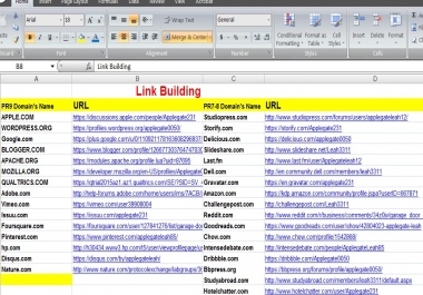 High PR profile link building