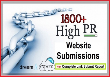I will submit you website or blog to 1800 plus high PR websites Manually