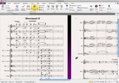 I will transcribe handwritten music score into Sibelius