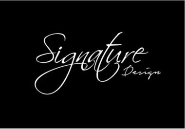 I will design a Professional Signature text logo