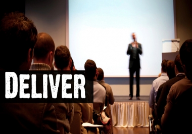 Professional designing,  writing and coordinating for presentation