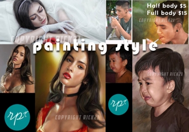 I will make your photos into PAINTING style