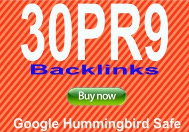 Create 30 High Authority backlinks from PR9 Domains