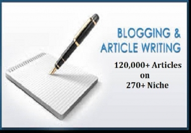 I will give you 120000 articles on almost every niche you can imagine