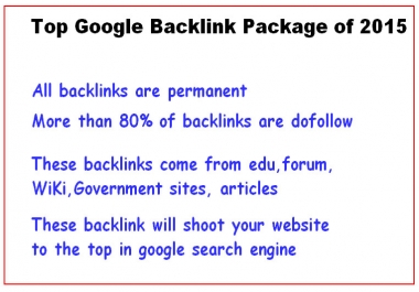 Permanent Google Raking Package Higher PR Backlinks Pakage