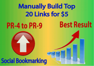 manually build social bookmarking in top 20 links PR4 to PR9