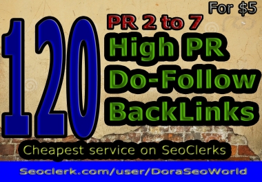 Make 120 High PA10+ DA10+ Dofollow backlinks