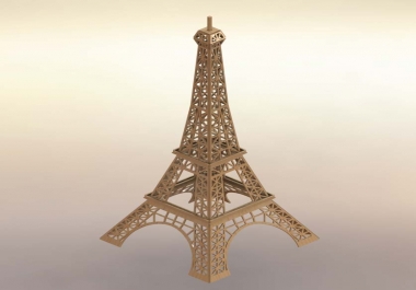 Plan for matchsticks model out of Eiffel tower