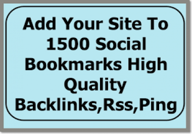 I will ping your site to 1,500 premium social bookmarking and pinging sites with backlinks