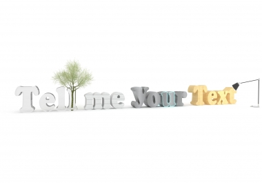 I will do a FRESH and Stunning 3d Text design