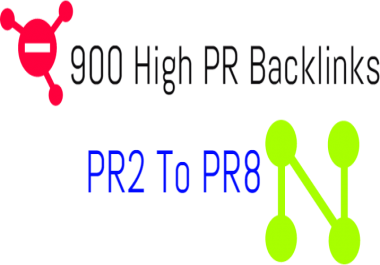 I will create 900 safe high PR backlinks
