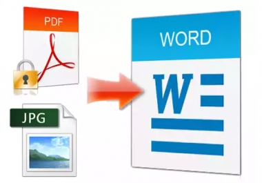 i will type convert or rewrite PDF,  image scanned 25 Page to Word