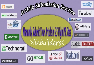 manually Blog content Submission on 10 PR9-PR6 Domain Sites