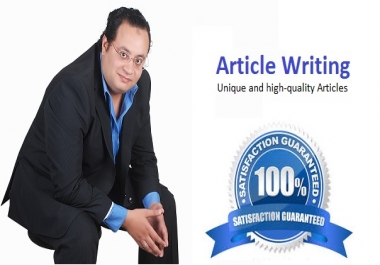 I will write 2 articles for your blog or website