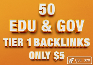 build 50 EDU GOV Backlinks with Contextual and Dofollow Backlink
